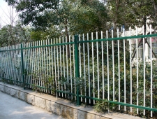 双杆简约型静电喷涂钢围墙护栏（AWQ-A）