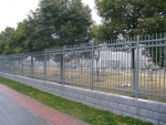 三杆单圈型静电喷涂钢围墙护栏（AWQ-C）
